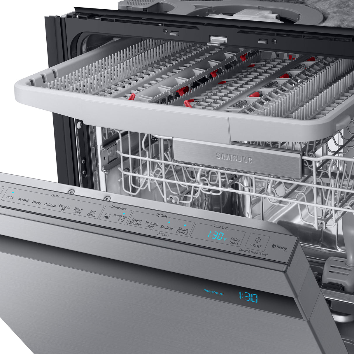 AutoRelease Smart 39dBA Dishwasher with Linear Wash in Stainless Steel - (DW80R9950USAA)