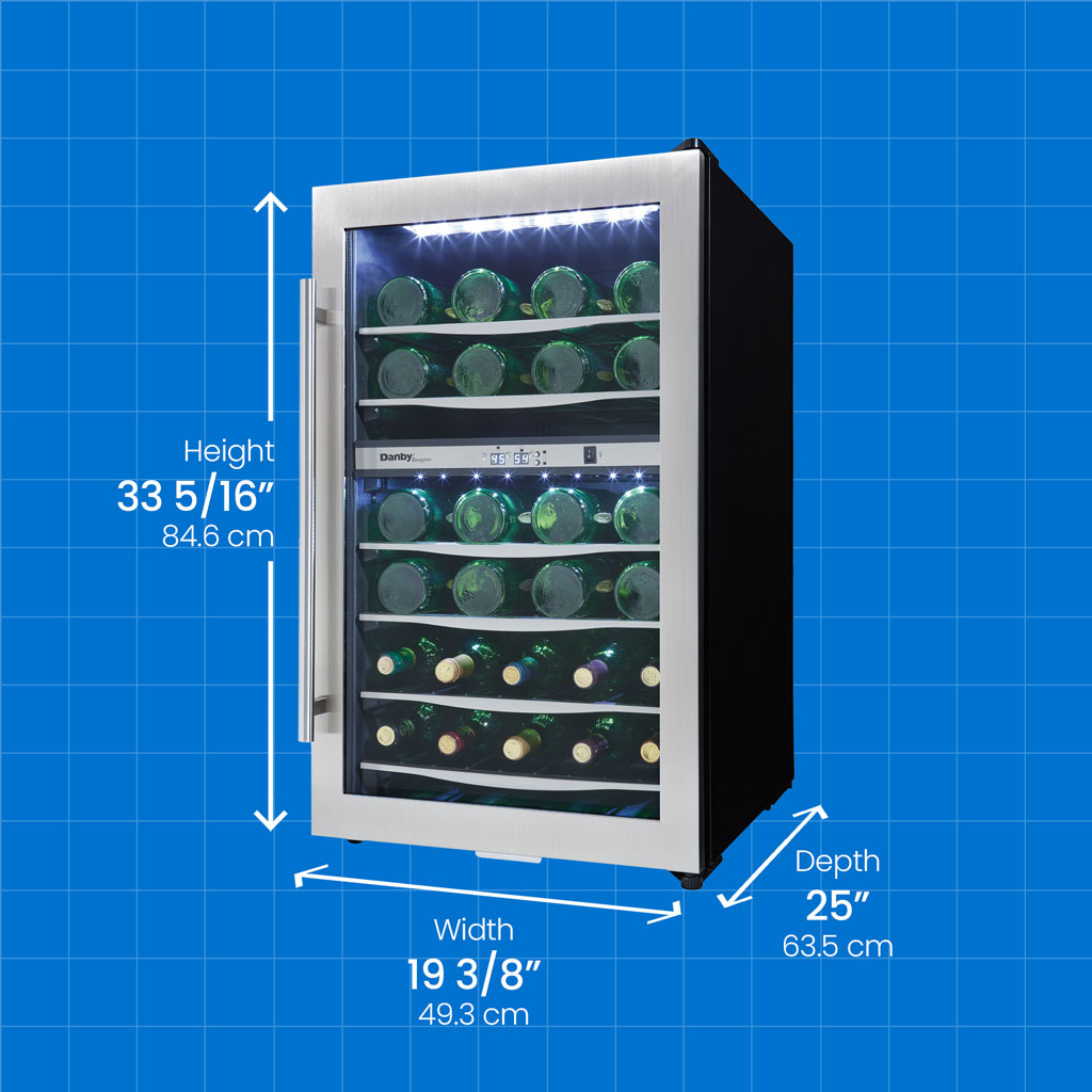 Danby 38 Bottle Free-Standing Wine Cooler in Stainless Steel - (DWC040A3BSSDD)