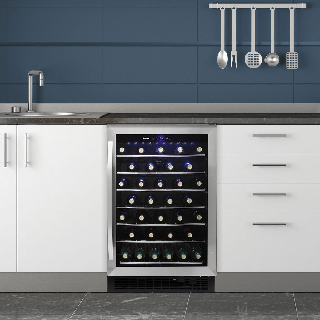 Danby 60 Bottle Built-in Wine Cooler in Stainless Steel - (DWC057A1BSS)