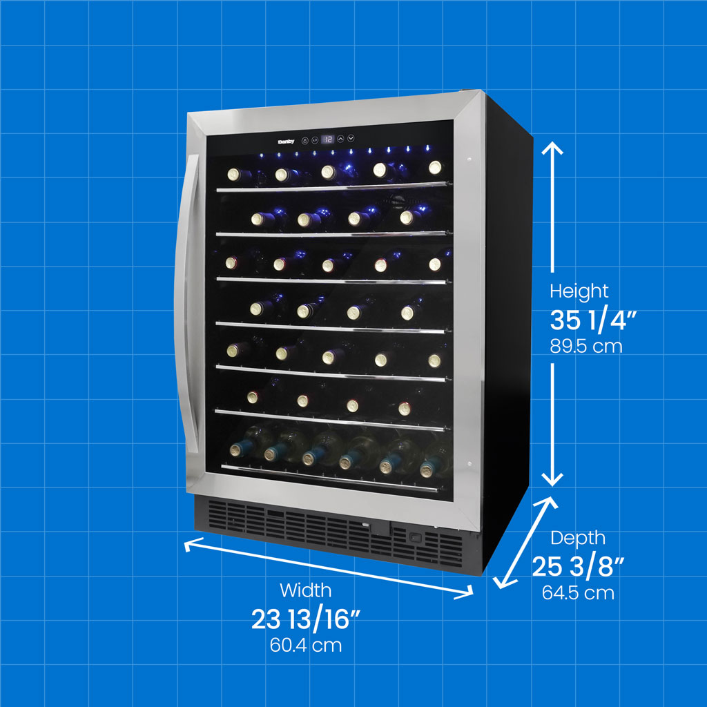 Danby 60 Bottle Built-in Wine Cooler in Stainless Steel - (DWC057A1BSS)