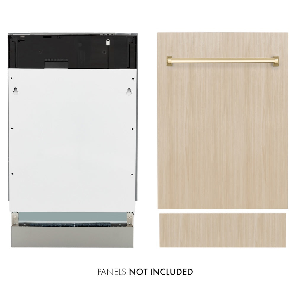 AutographEdition 18” Tallac Series 3rd Rack Top Control Dishwasher in Custom Panel Ready with Polished Gold Handle 51dBa - (DWVZ18G) -