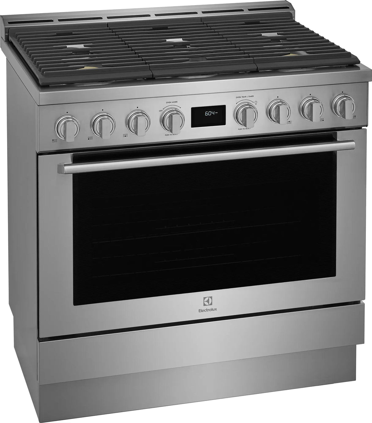 Electrolux 36" Front Control Freestanding Gas Range with Convection, 6 Burners, Stainless Steel - ECFG3668AS