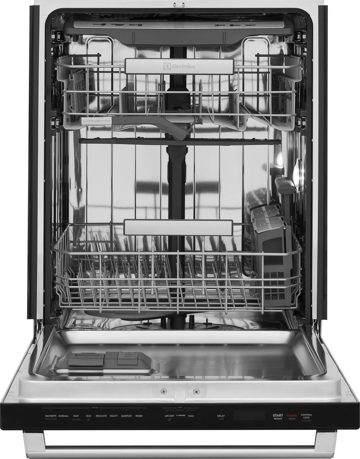 Electrolux EDSH4944CS dishwasher – door open, empty