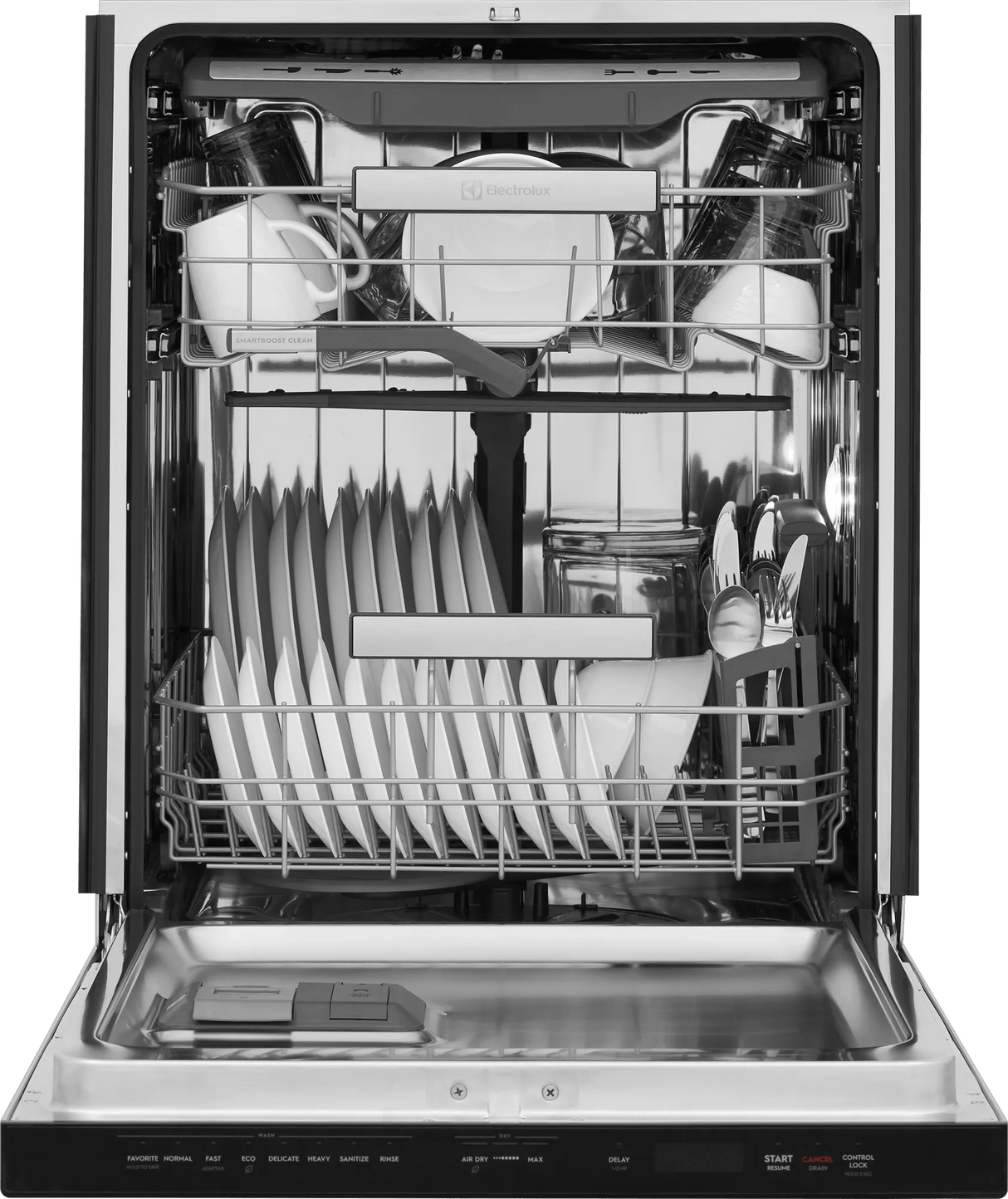 Electrolux EDSP4944CS dishwasher – loaded