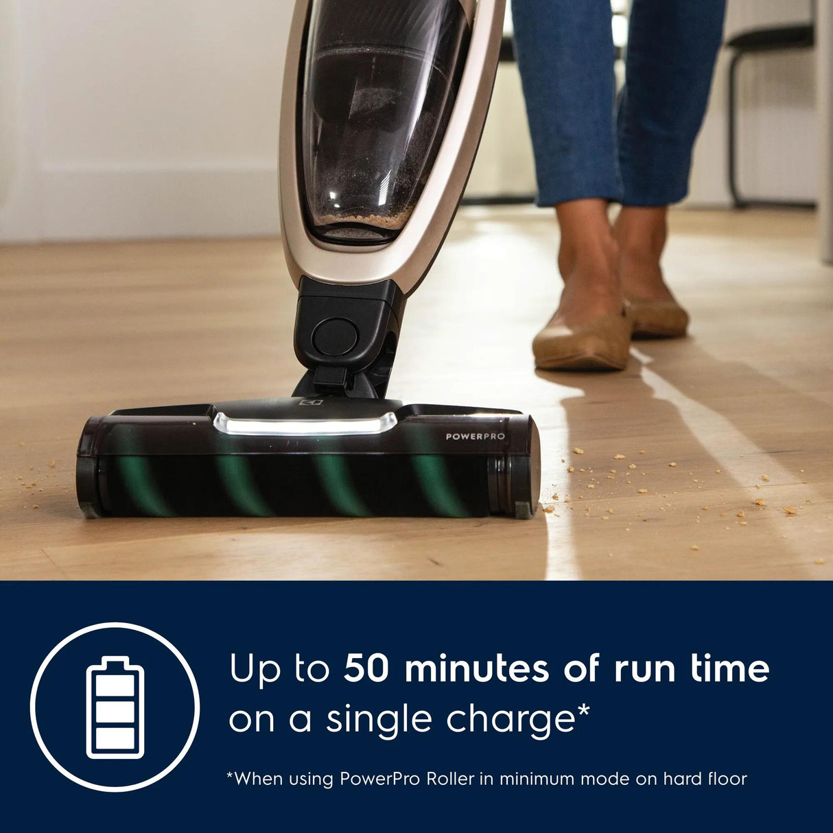 Electrolux WellQ7 Hard Floor Cordless 2-in-1 Stick & Handheld Vacuum with PowerPro Roller, Soft Sand