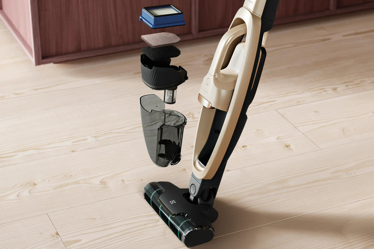Electrolux WellQ7 Hard Floor Cordless 2-in-1 Stick & Handheld Vacuum with PowerPro Roller, Soft Sand