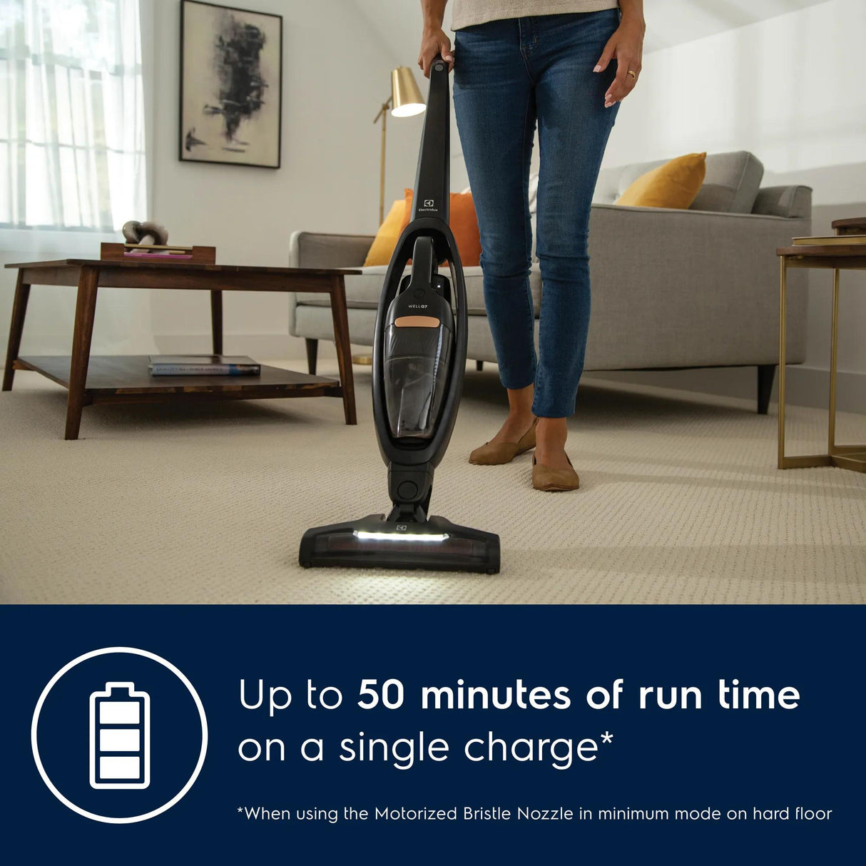 Electrolux WellQ7 Cordless 2-in-1 Stick & Handheld Vacuum, 50-Min Runtime, Granite Grey
