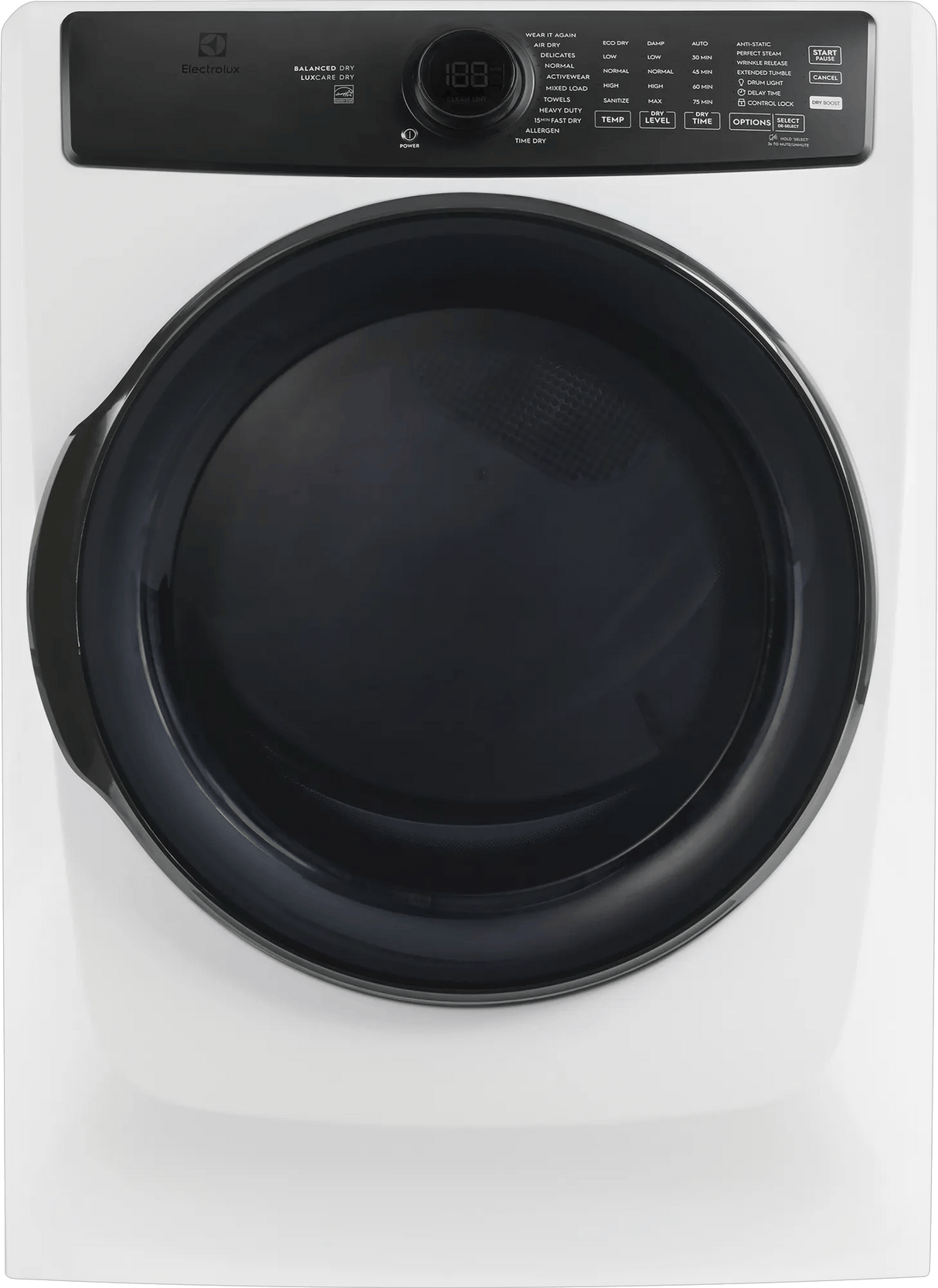 Electrolux 700 Series 8.0 Cu. Ft. Front Load Electric Dryer with Perfect Steam, Balanced Dry & Instant Refresh, Matte White