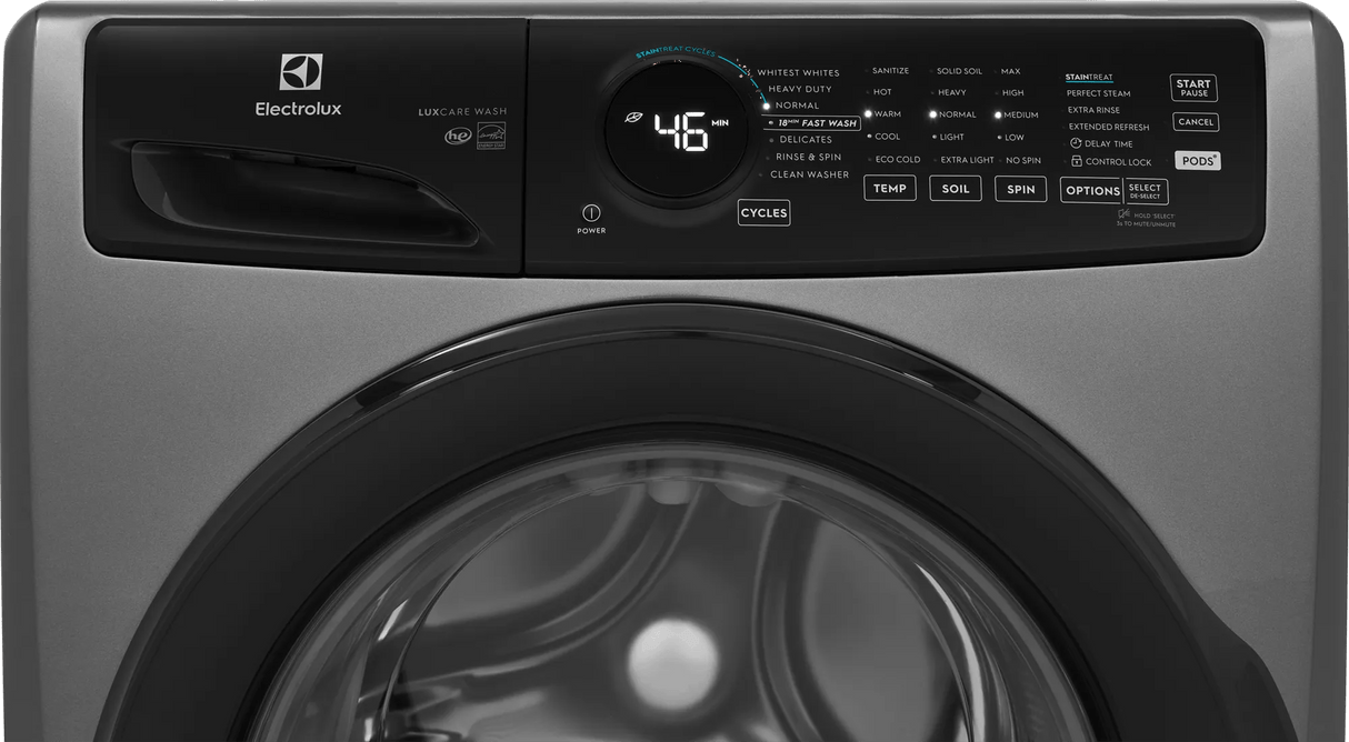 Electrolux 400 Series 4.5 Cu. Ft. Front Load Washer with LuxCare Wash & Perfect Steam, Titanium
