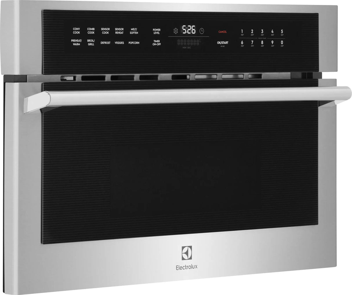 Electrolux 30" Built-In Convection Microwave Oven with Drop-Down Door, 1.6 Cu. Ft., Stainless Steel