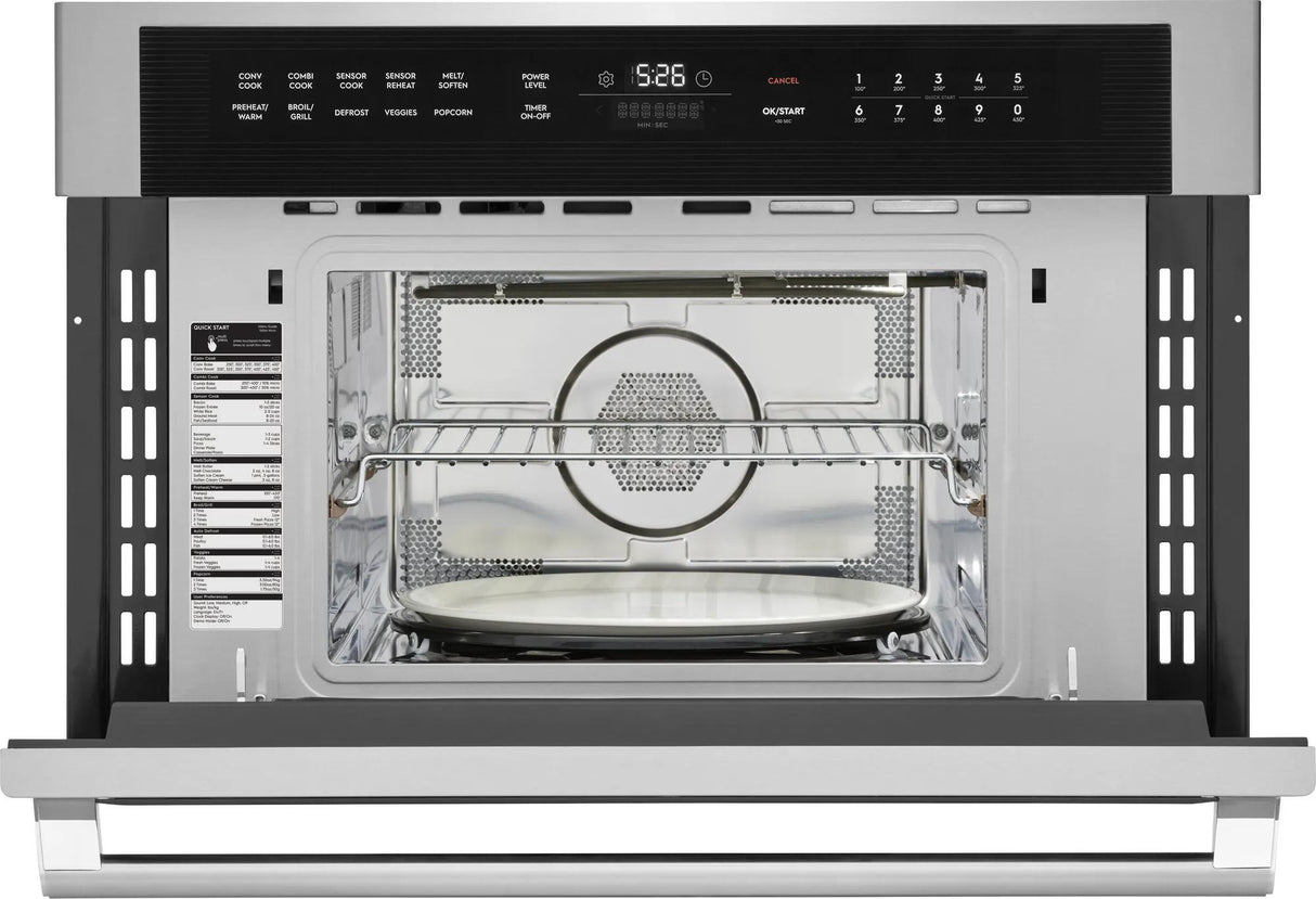 Electrolux 30" Built-In Convection Microwave Oven with Drop-Down Door, 1.6 Cu. Ft., Stainless Steel