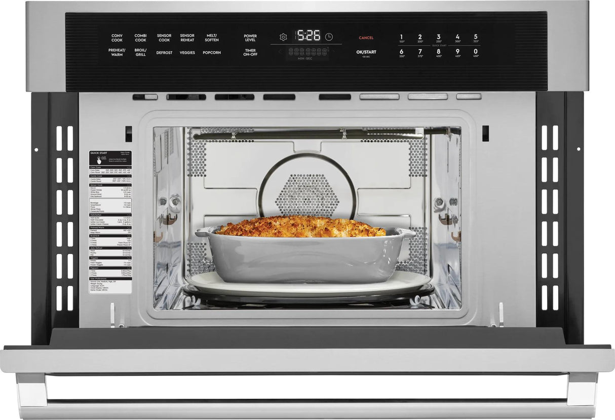 Electrolux 30" Built-In Convection Microwave Oven with Drop-Down Door, 1.6 Cu. Ft., Stainless Steel