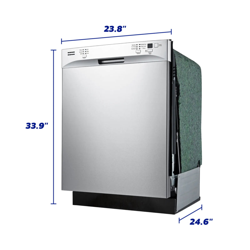 Element 24 Front Control Built-In Dishwasher - Stainless Steel (ENB6632PEBS) - (ENB6632PEBS) - ELEMENT APPLIANCE