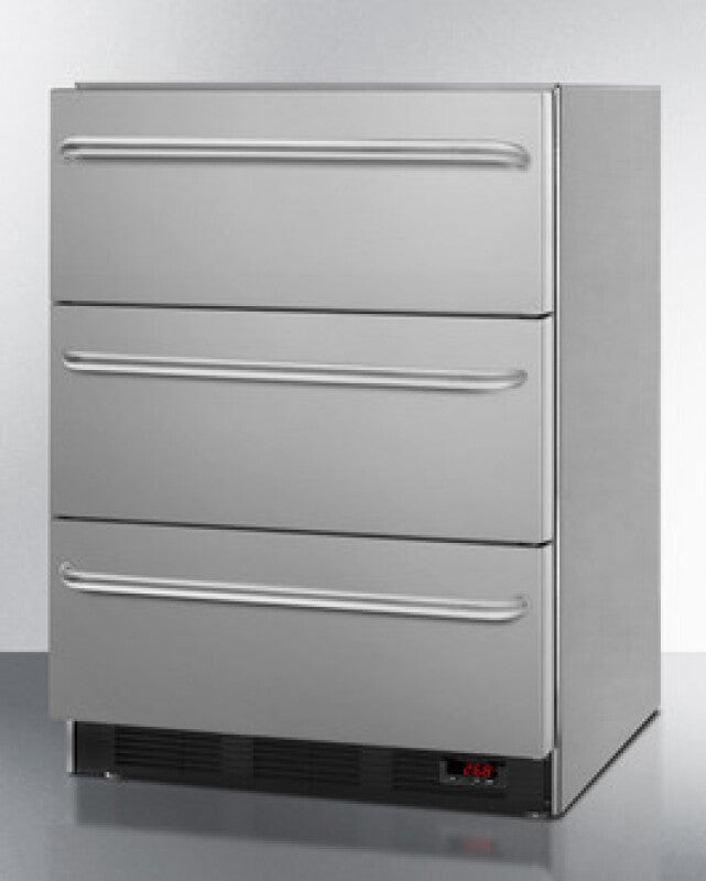 24" Wide 3-drawer All-freezer, ADA Compliant - (EQFM3DADA)
