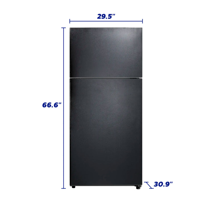 Element 18.0 cu. ft. Top Freezer Refrigerator - Black - (ERT18CSCB) - ELEMENT APPLIANCE