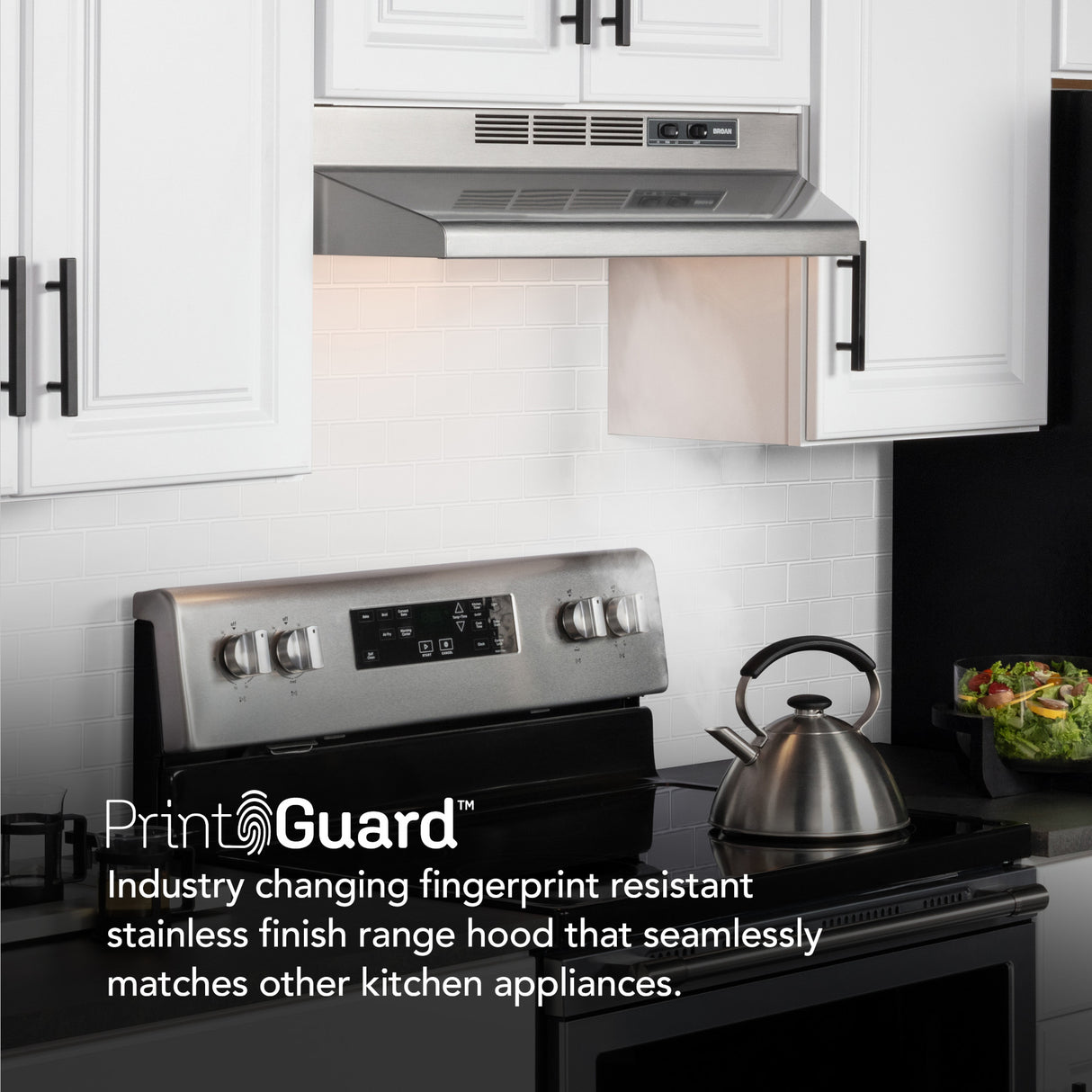Broan F4030SF range hood installed in a kitchen