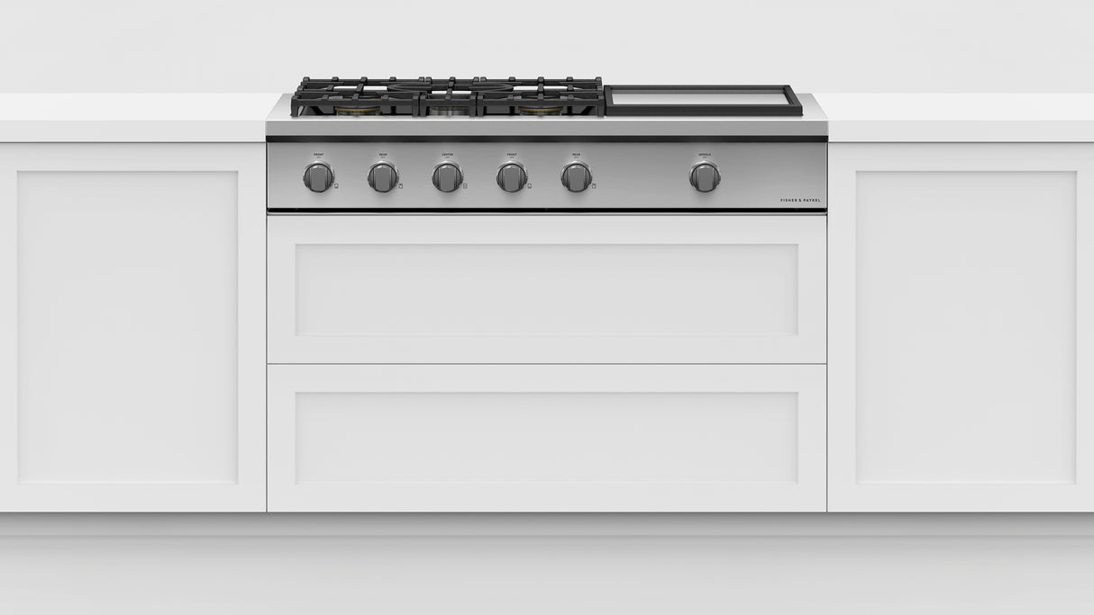 Fisher & Paykel CPV3-485GD-N Professional Rangetop installed in kitchen