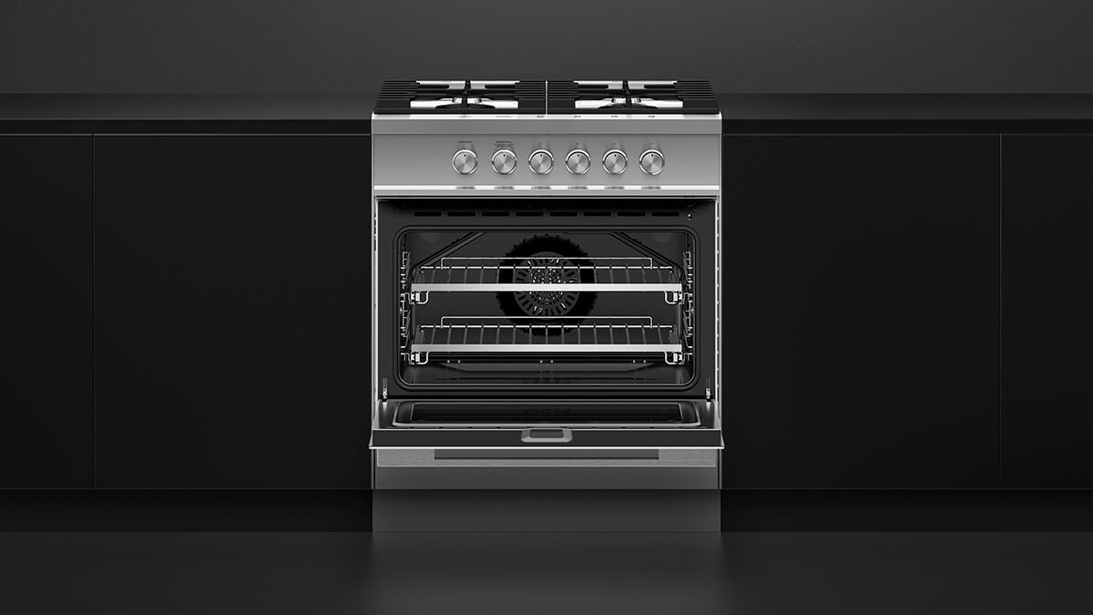 Fisher & Paykel OR30SDG4X1 range interior oven detail feature