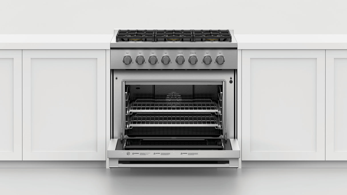 Fisher & Paykel RGV3-366-N Range in Kitchen Setting