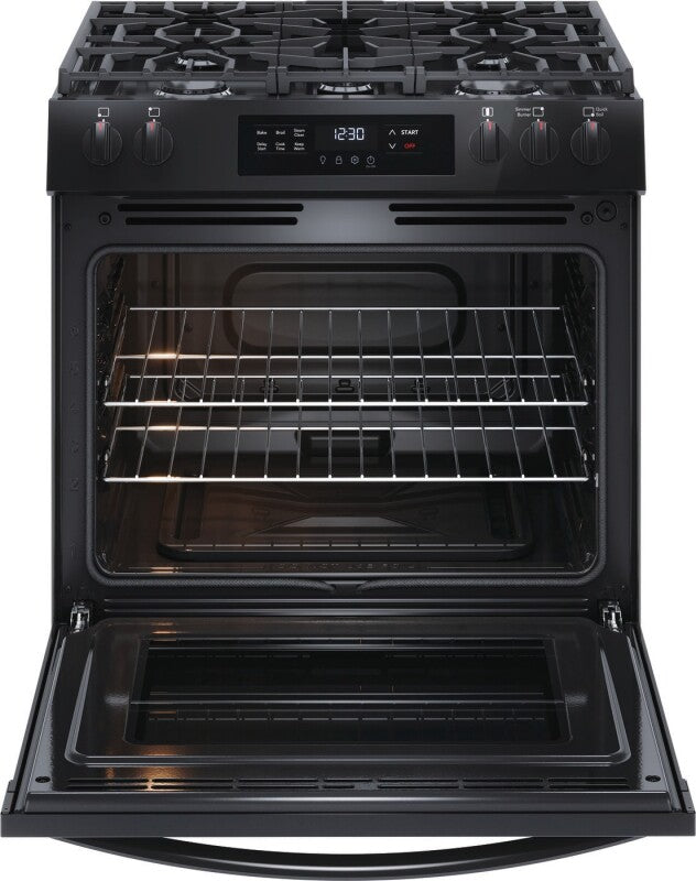 Frigidaire 30" Front Control Gas Range with Quick Boil - (FCFG3062AS) - FRIGIDAIRE