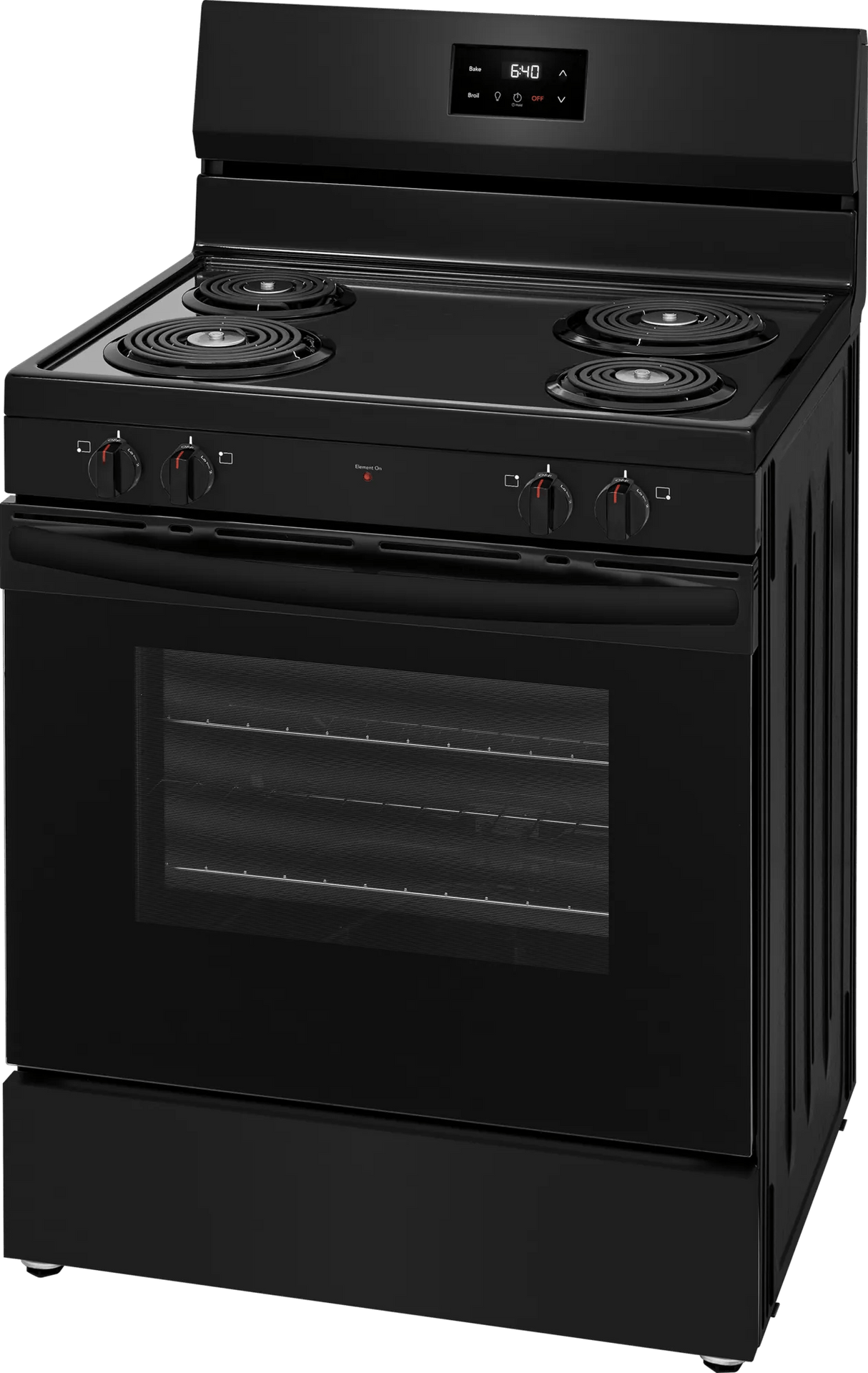 Frigidaire 30" Freestanding Electric Coil Range, 5.3 Cu. Ft., Black - FCRC3012BB