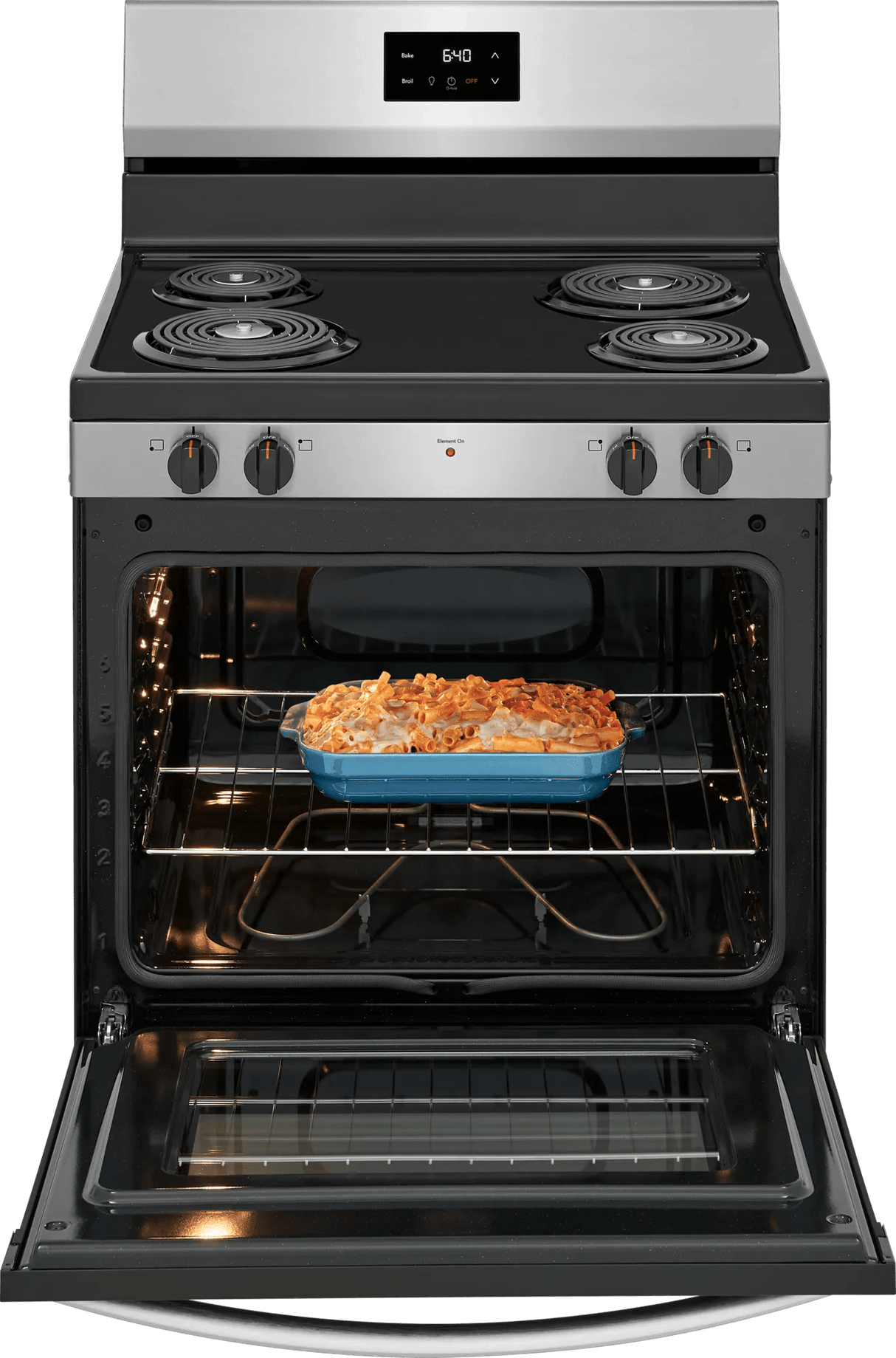Frigidaire 30" Freestanding Electric Coil Range, 5.3 Cu. Ft., Stainless Steel - FCRC3012BS