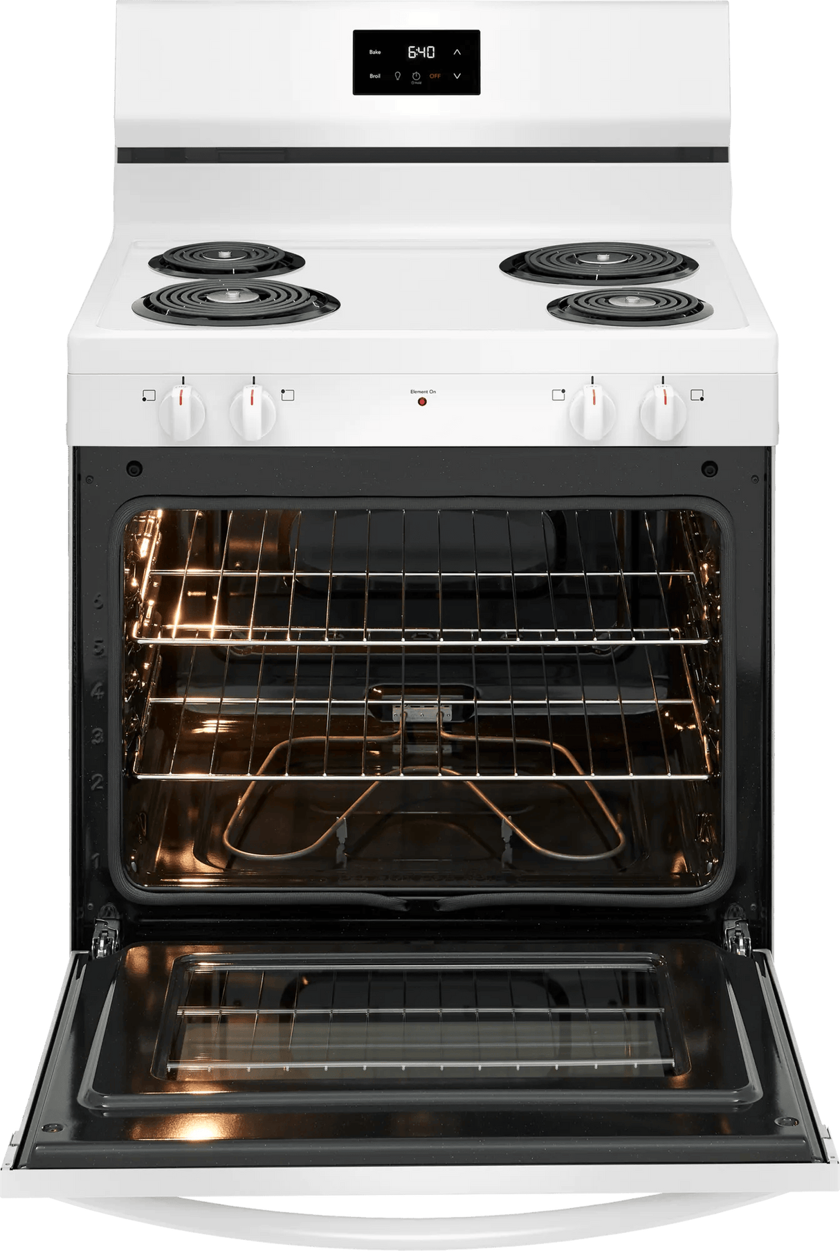 Frigidaire FCRC3012BW open empty oven cavity