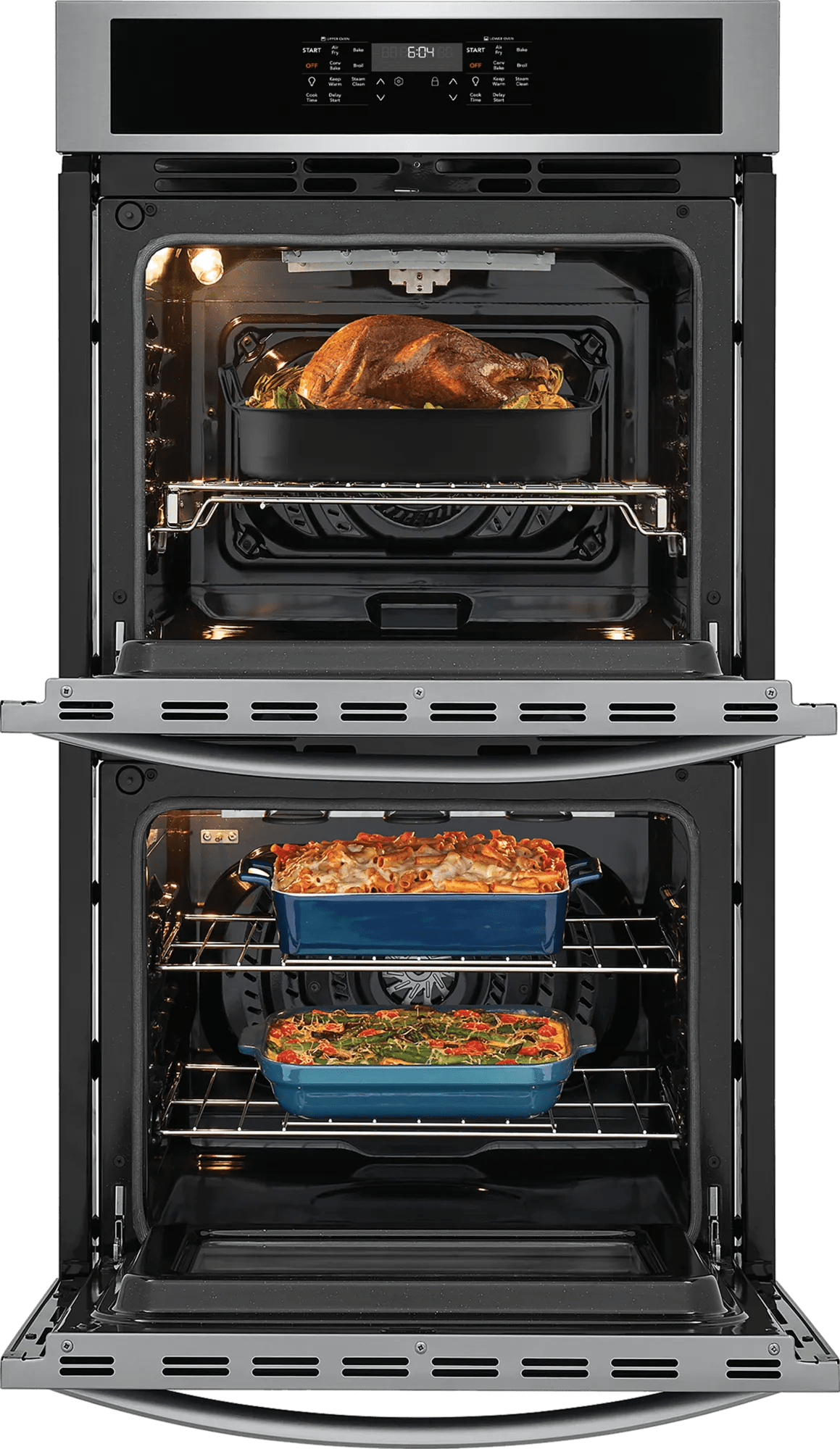 Frigidaire 27" Double Electric Wall Oven with Convection, Stainless Steel - FCWD2730AS