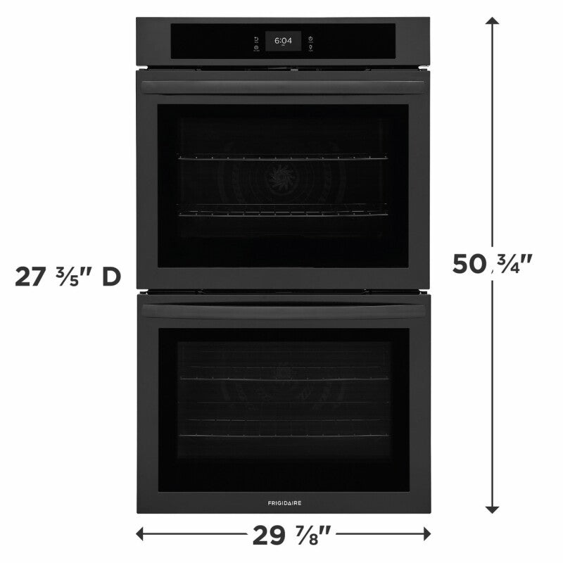Frigidaire 30" Double Electric Wall Oven with Fan Convection - (FCWD3027AB) - FRIGIDAIRE