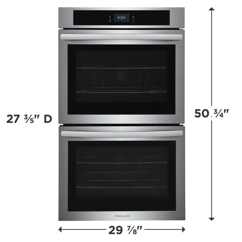 Frigidaire 30" Double Electric Wall Oven with Fan Convection - (FCWD3027AW) - FRIGIDAIRE