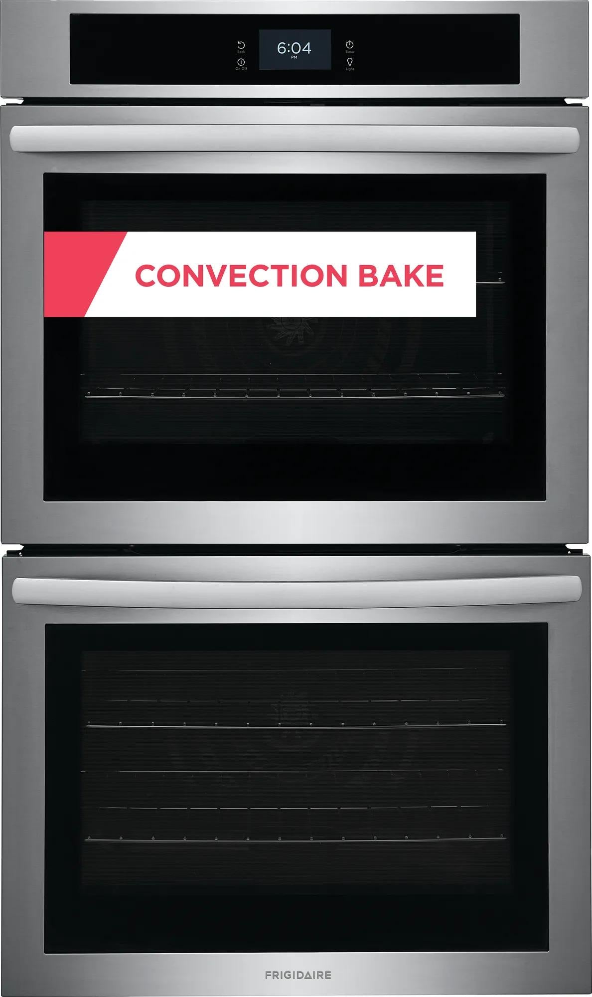 Frigidaire 30" Double Electric Wall Oven with Convection, 10.6 Cu. Ft., Stainless Steel - FCWD302LAF