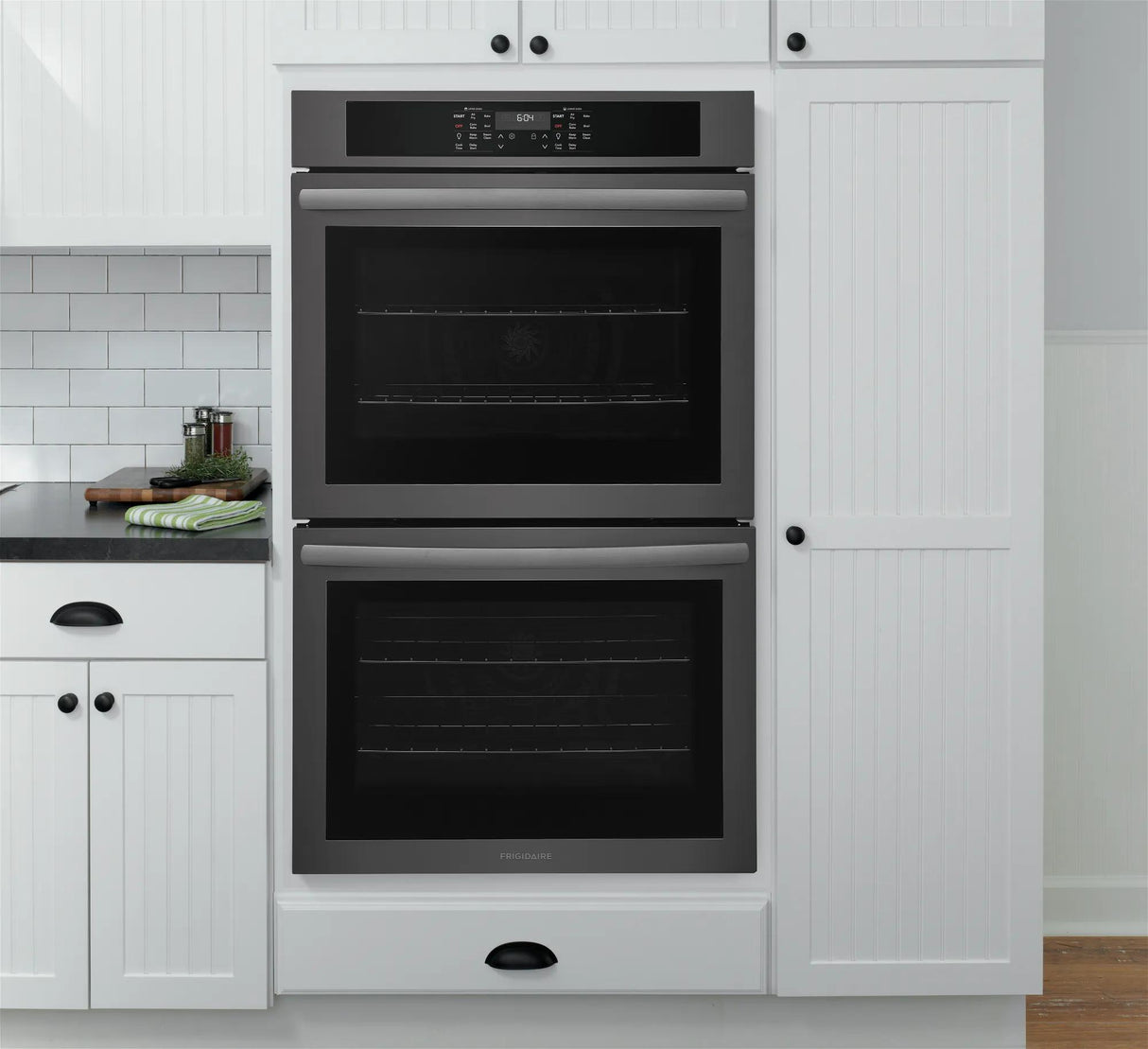 Frigidaire 30" Double Electric Wall Oven with Air Fry & Convection, 10.6 Cu. Ft., Black Stainless Steel - FCWD3030AD