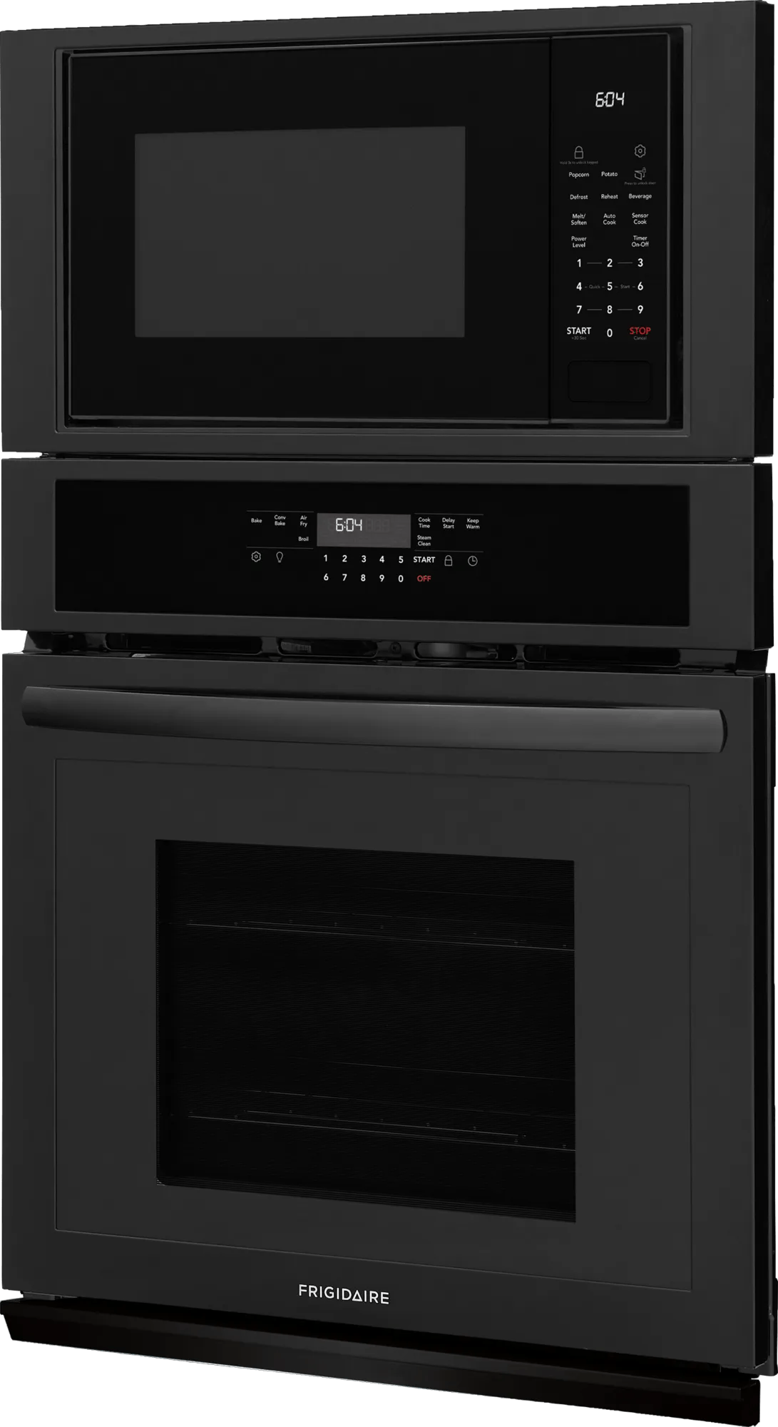 Frigidaire 27" Electric Wall Oven & Microwave Combination with Convection, Black - FCWM2730AB