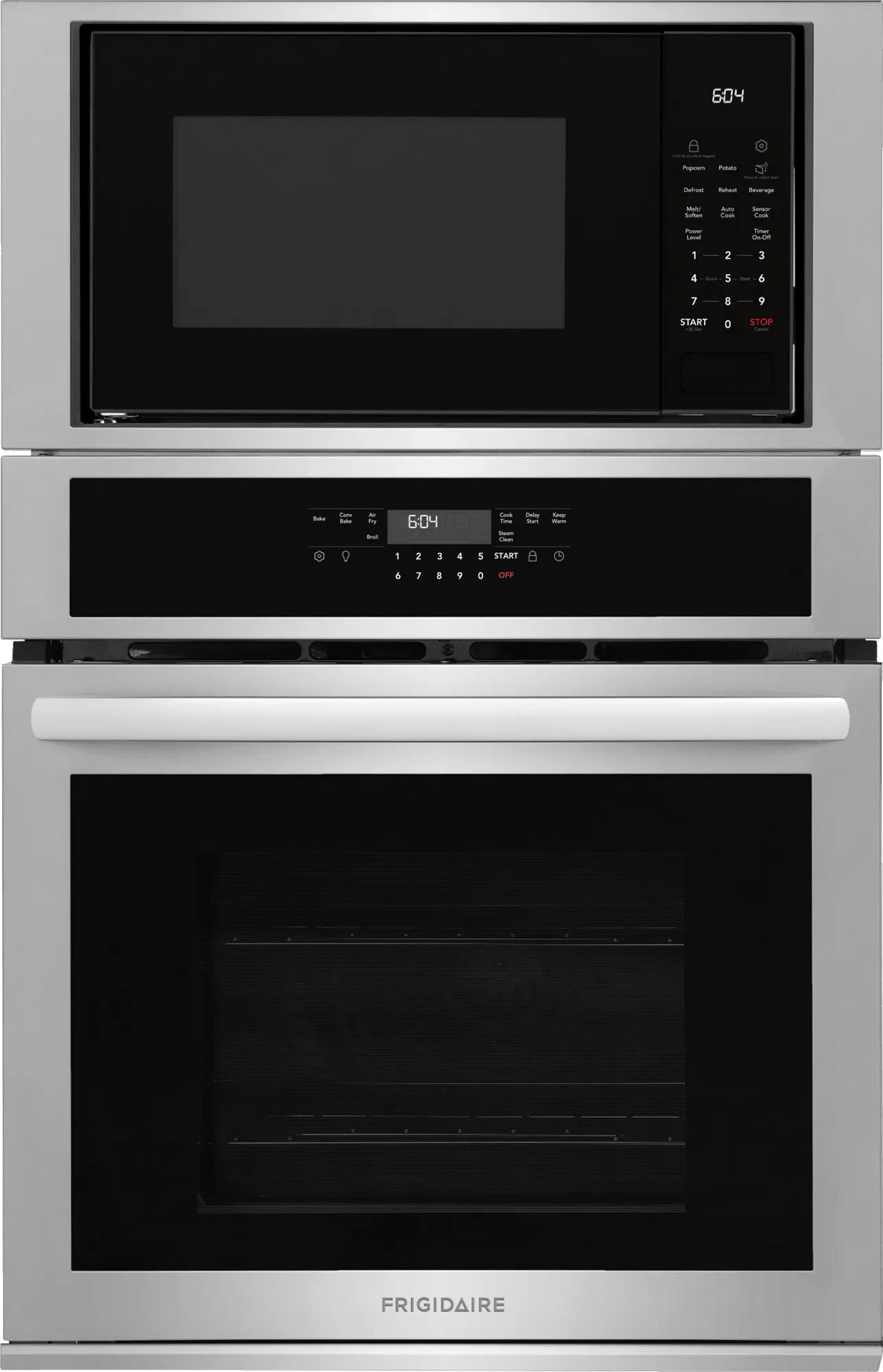 Frigidaire 27" Electric Wall Oven & Microwave Combination with Convection, Stainless Steel - FCWM2730AS