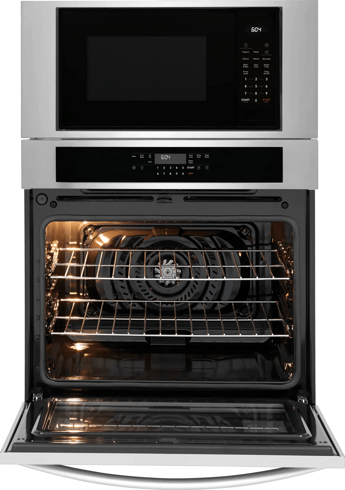 Frigidaire 30" Electric Wall Oven & Microwave Combination with Air Fry & Convection, Stainless Steel - FCWM3030AS