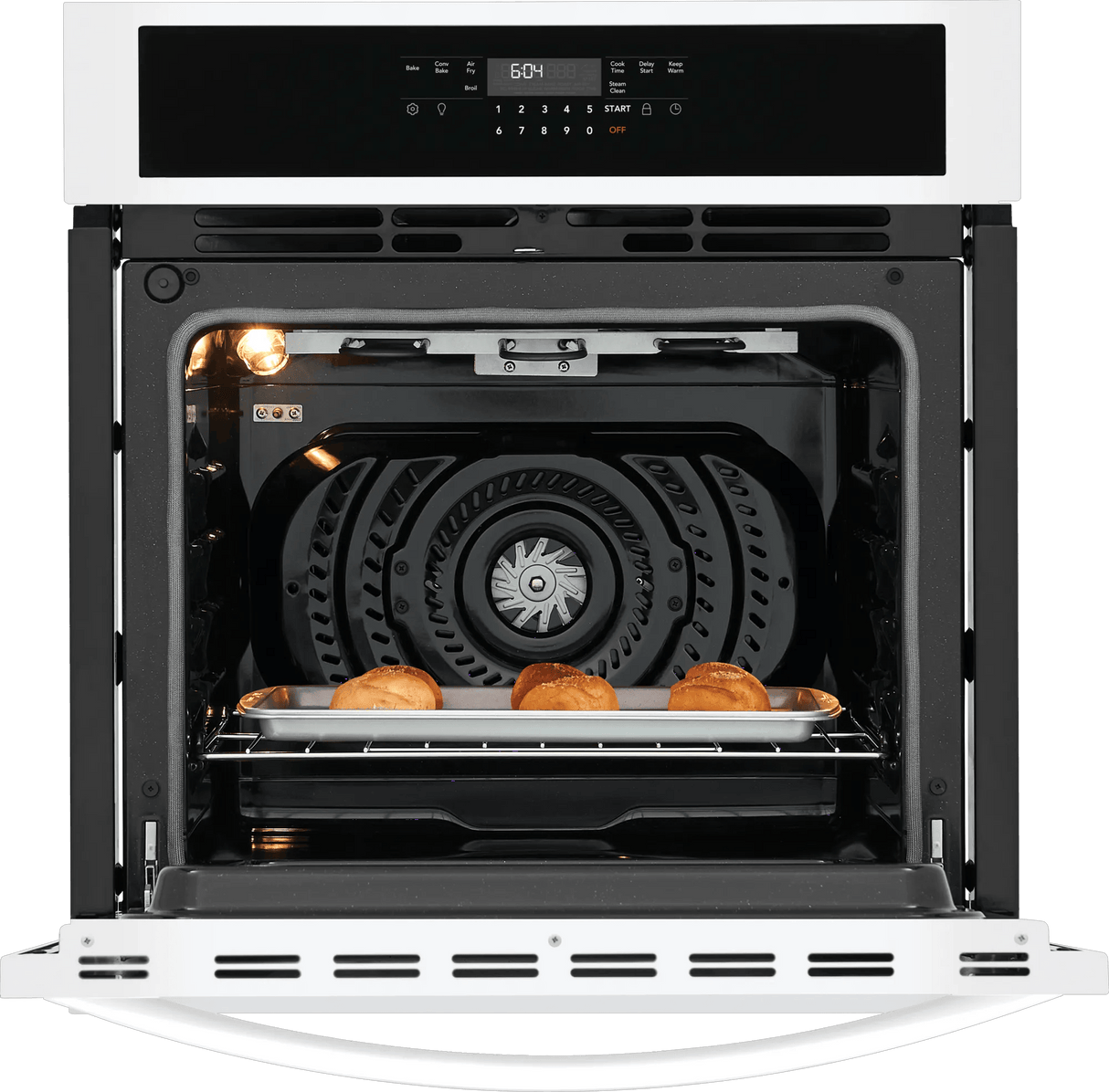 Frigidaire 27" Single Electric Wall Oven with Convection, White - FCWS2730AW