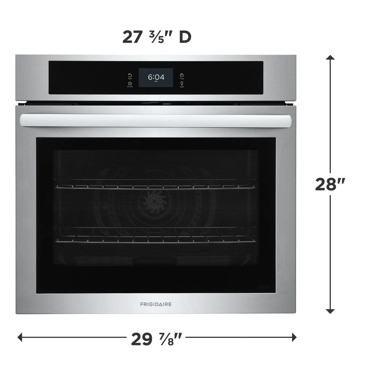 Frigidaire 30" Single Electric Wall Oven with Convection, 5.3 Cu. Ft., Stainless Steel - FCWS302LAF