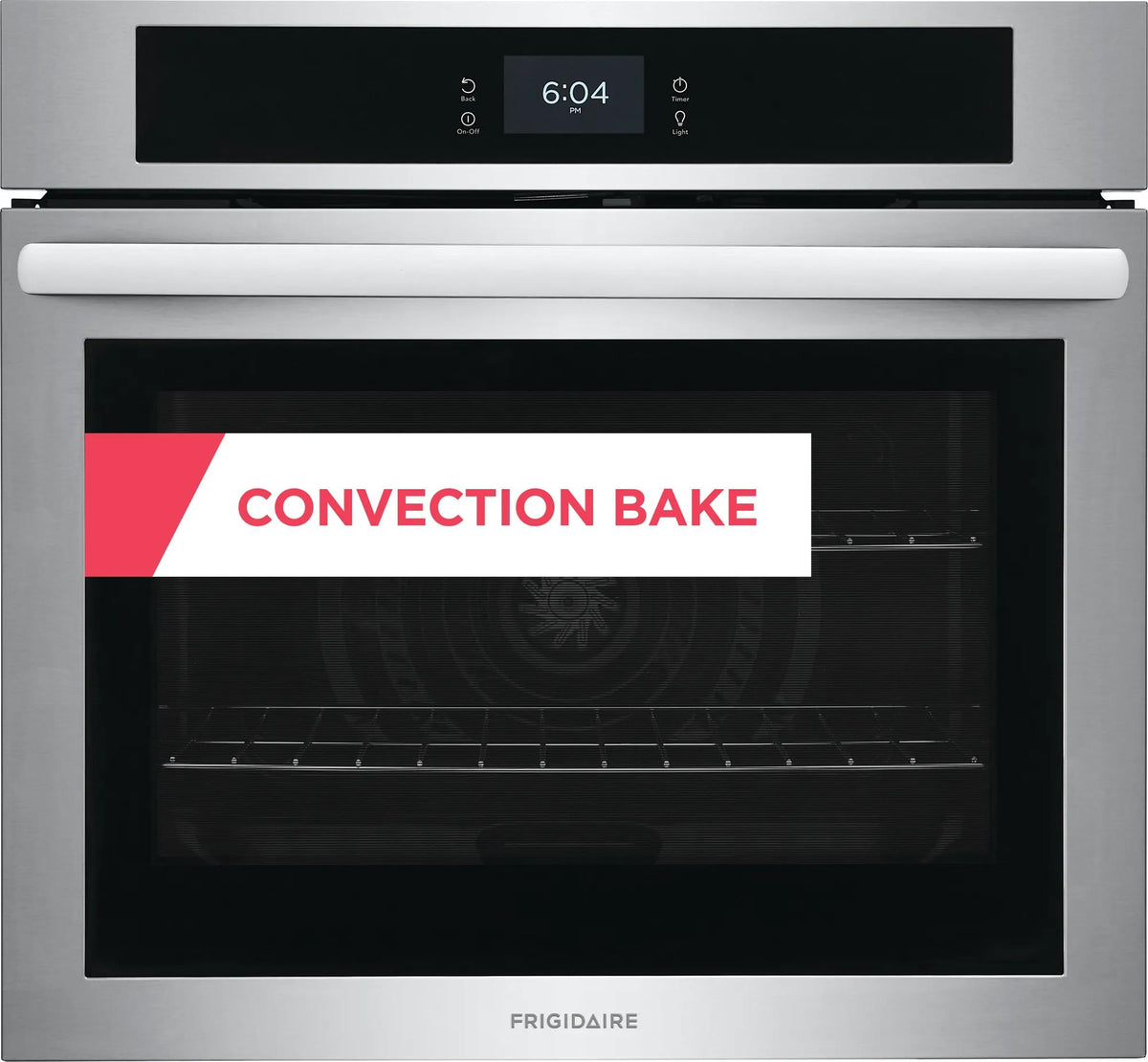 Frigidaire 30" Single Electric Wall Oven with Convection, 5.3 Cu. Ft., Stainless Steel - FCWS302LAF
