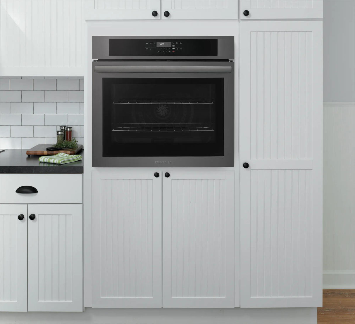 Frigidaire 30" Single Electric Wall Oven with Air Fry & Convection, 5.3 Cu. Ft., Black Stainless Steel - FCWS3030AD