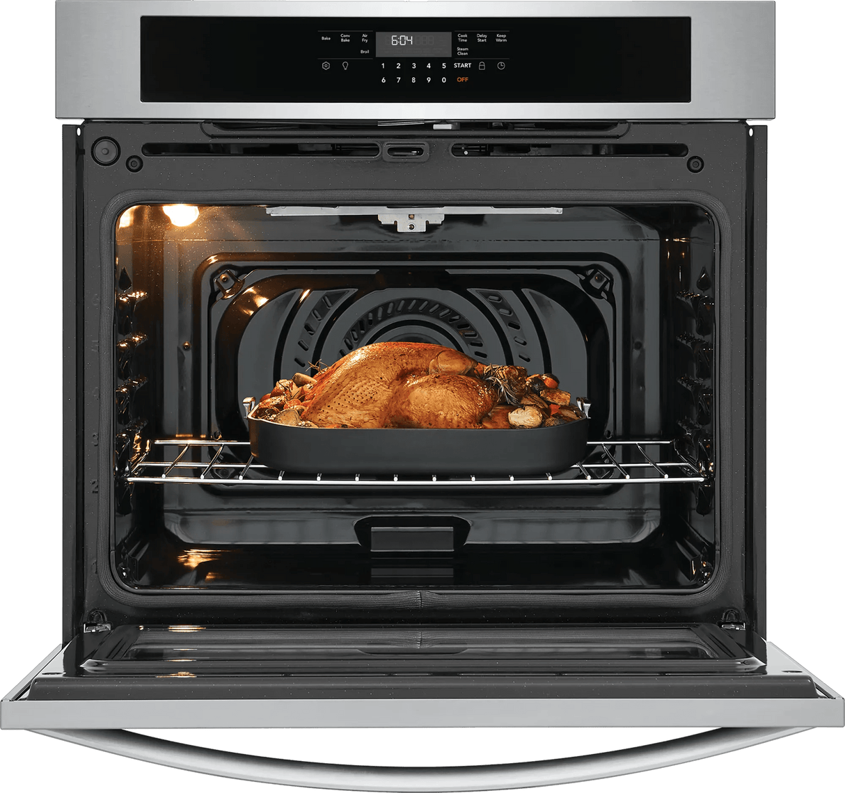 Frigidaire 30" Single Electric Wall Oven with Air Fry & Convection, 5.3 Cu. Ft., Stainless Steel - FCWS3030AS