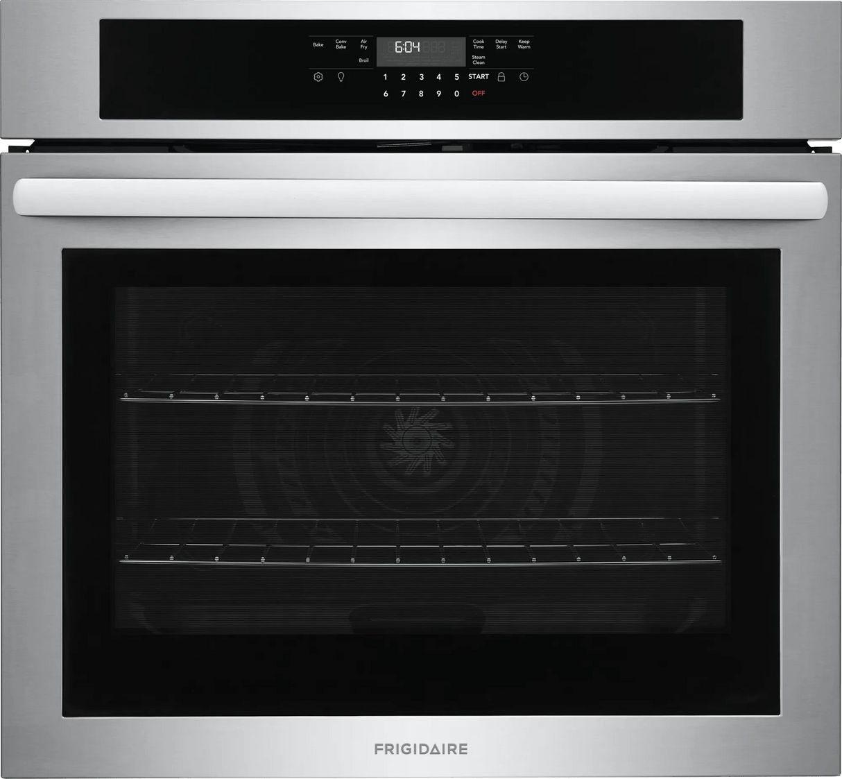 Frigidaire 30" Single Electric Wall Oven with Air Fry & Convection, 5.3 Cu. Ft., Stainless Steel - FCWS3030AS