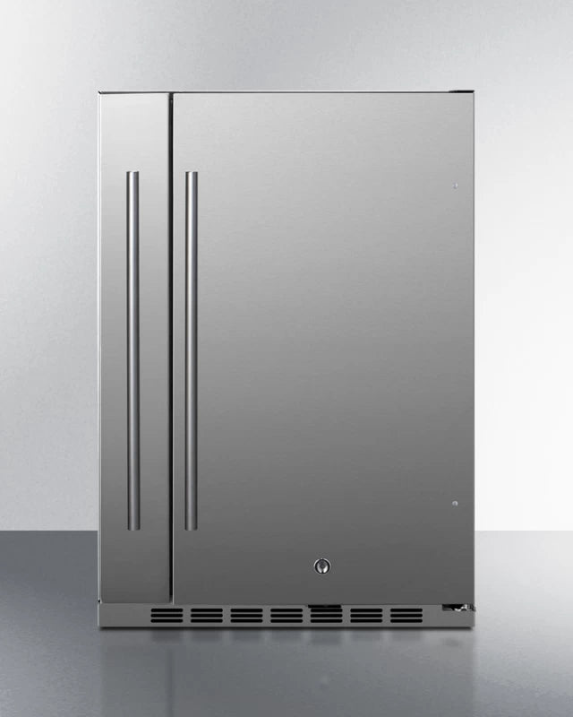 Shallow Depth 24" Wide Built-in All-refrigerator With Slide-out Storage Compartment - (FF19524) - SUMMIT