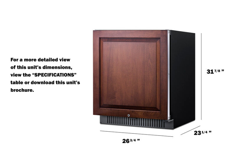 27" Wide Built-In All-Refrigerator, ADA Compliant (Panel Not Included) - (FF27BSSADAIFLHD)