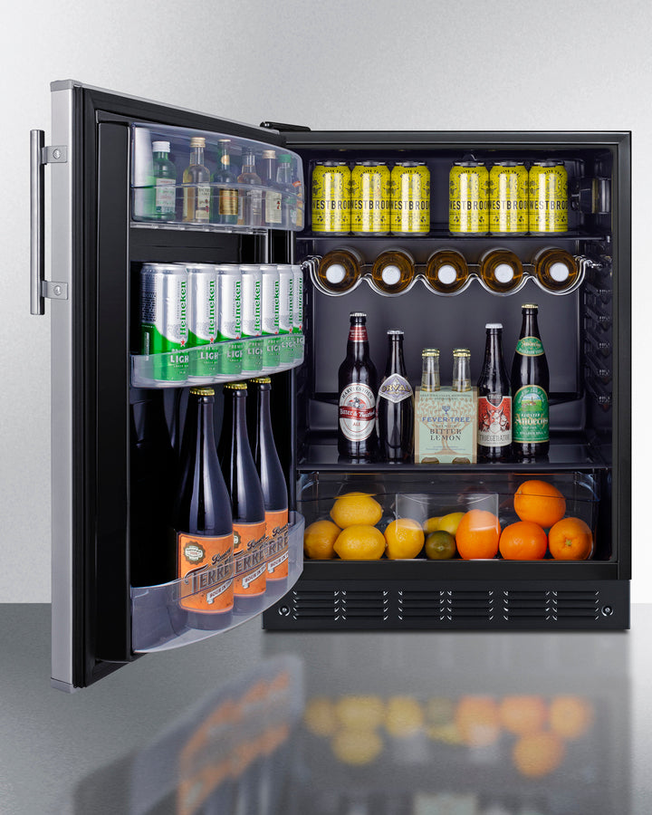 24" Wide All-refrigerator, ADA Compliant - (FF6BK2SSADALHD) - SUMMIT