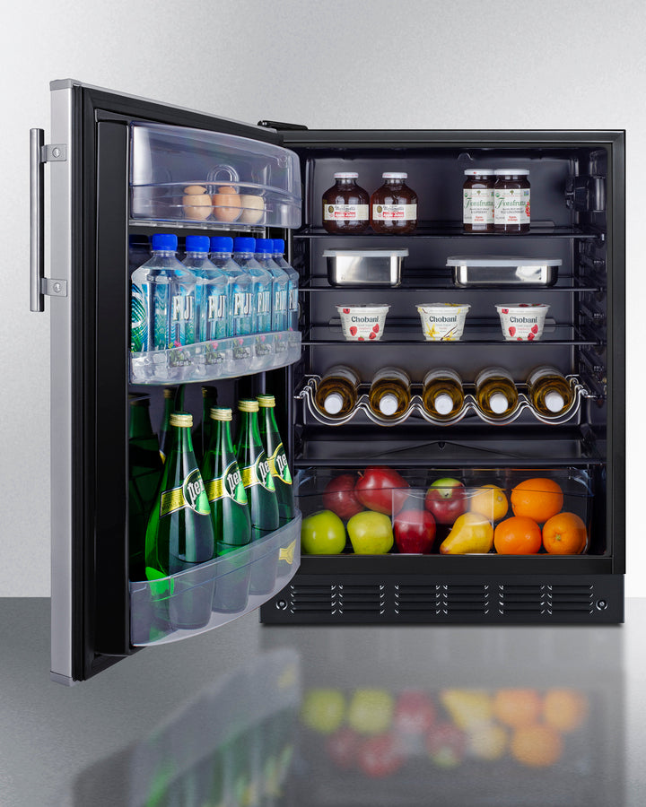 24" Wide All-refrigerator, ADA Compliant - (FF6BK2SSADALHD) - SUMMIT