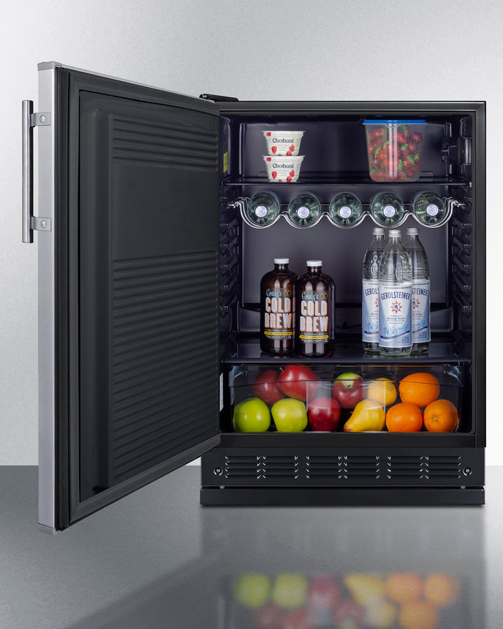 24" Wide All-refrigerator - (FF708BLSSRSLHD) - SUMMIT