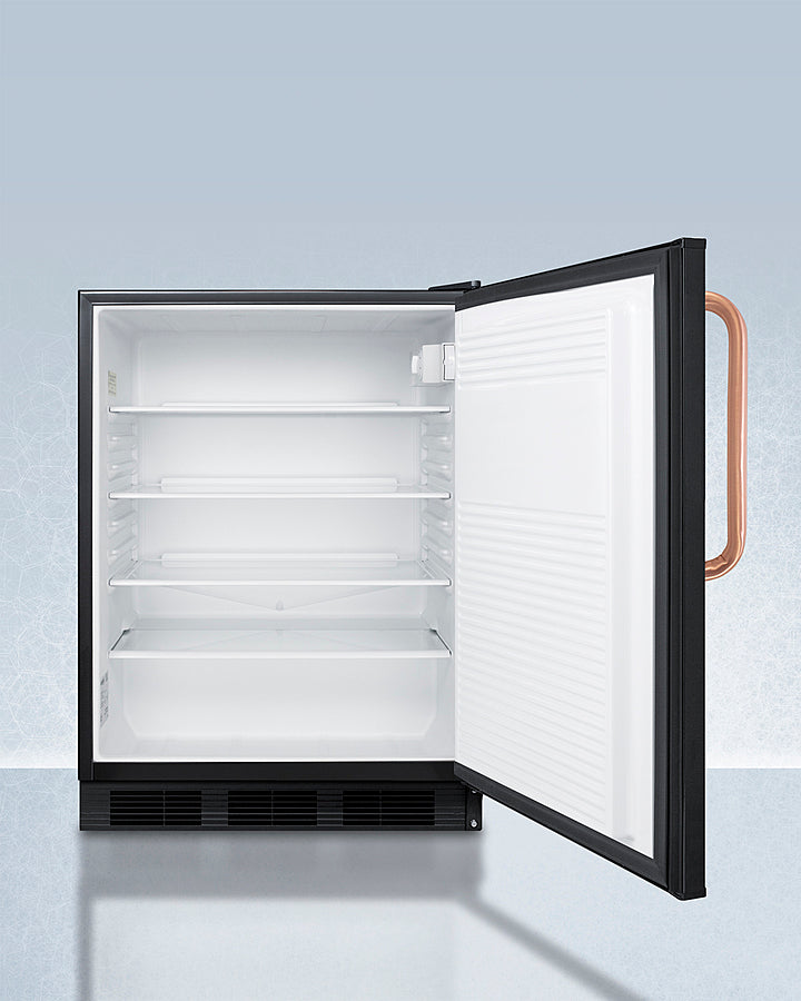 24" Wide Built-in All-refrigerator With Antimicrobial Pure Copper Handle, ADA Compliant - (FF7LBLKBITBCADA)