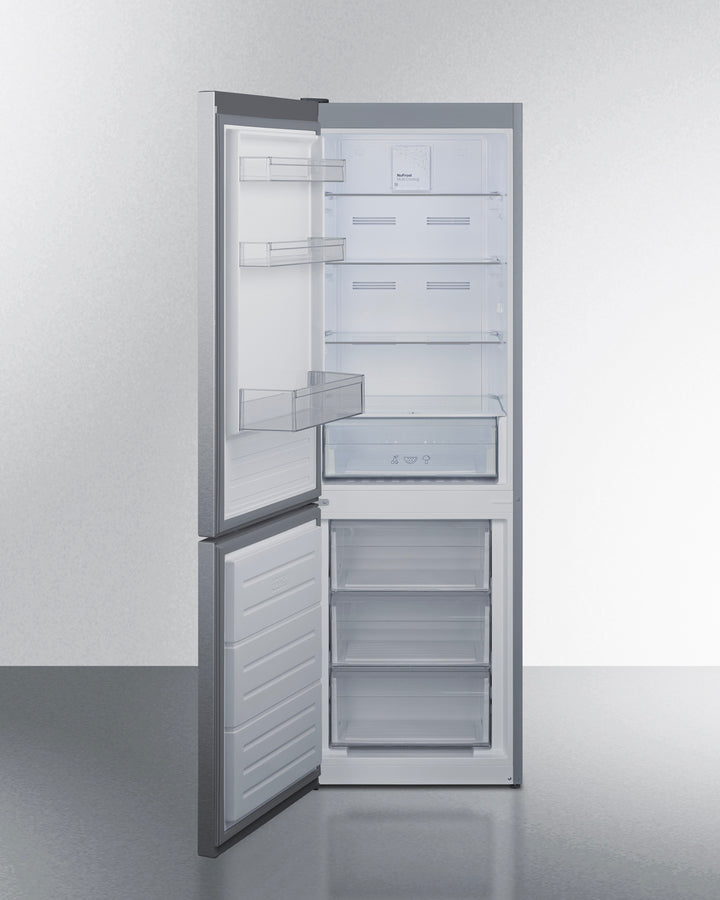 FFBF124SSLHD- Summit 24 Inch Counter-Depth Bottom Freezer Refrigerator with 11.7 cu. ft. - (FFBF124SSLHD)