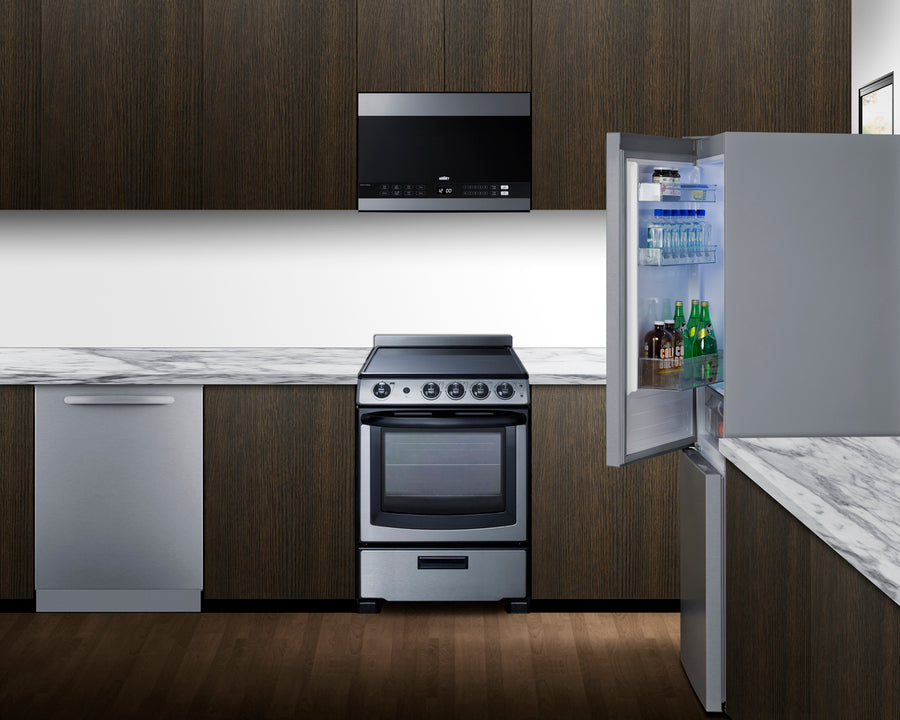 FFBF124SSLHD- Summit 24 Inch Counter-Depth Bottom Freezer Refrigerator with 11.7 cu. ft. - (FFBF124SSLHD)