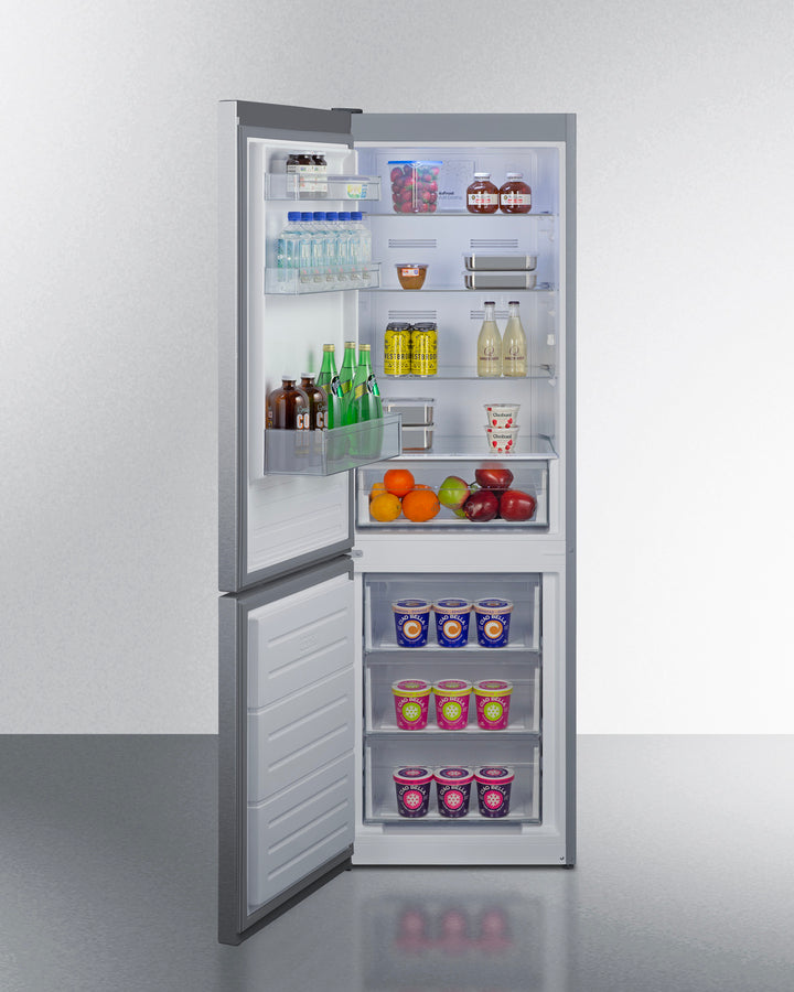 FFBF124SSLHD- Summit 24 Inch Counter-Depth Bottom Freezer Refrigerator with 11.7 cu. ft. - (FFBF124SSLHD)